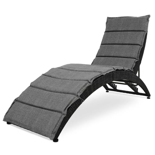 Zahradní lehátko Ciampino černo-šedé