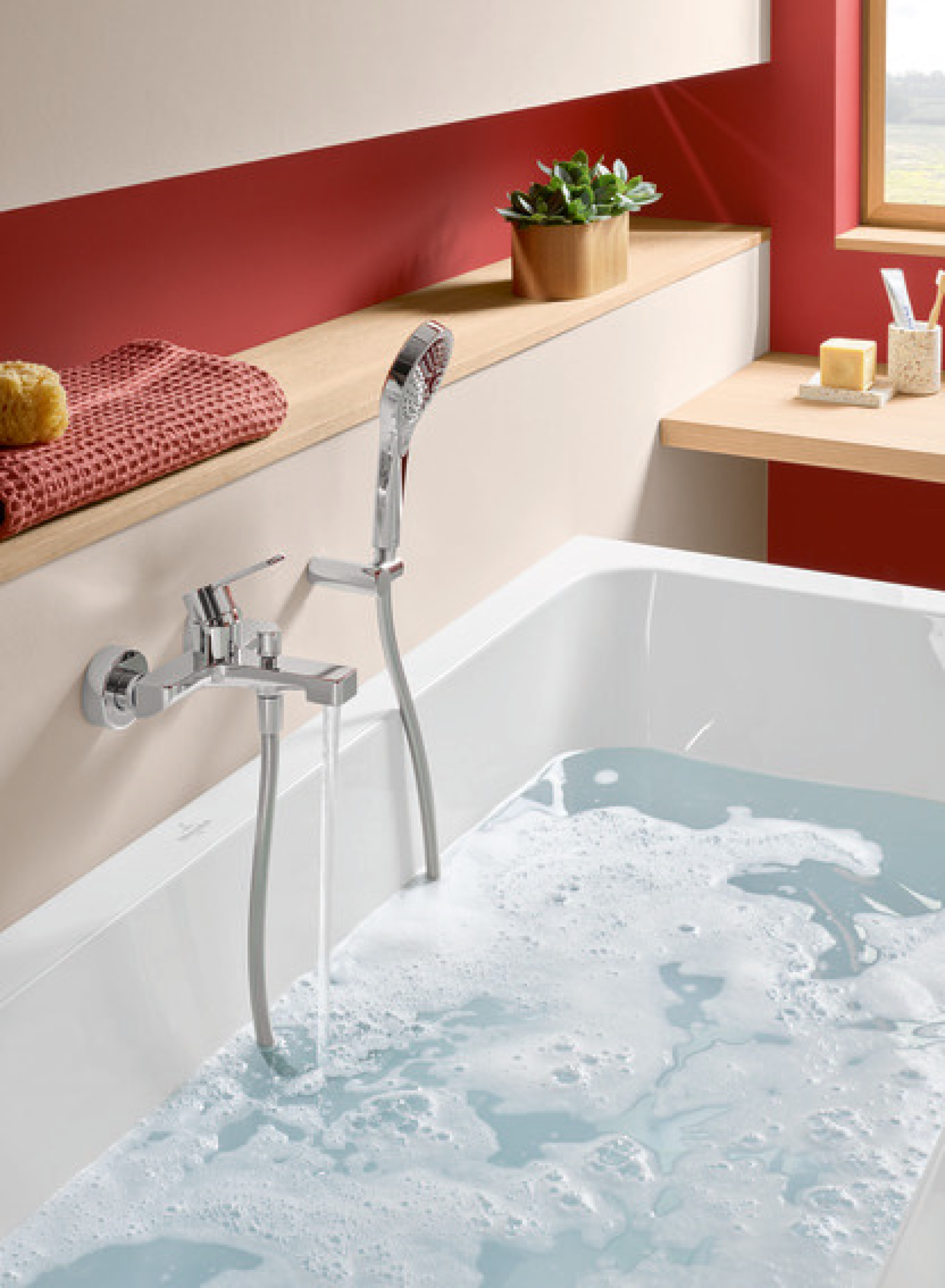 Villeroy & Boch Architectura bateria wannowo-prysznicowa ścienna chrom TVT10300200061 - Wysyłka w 24h