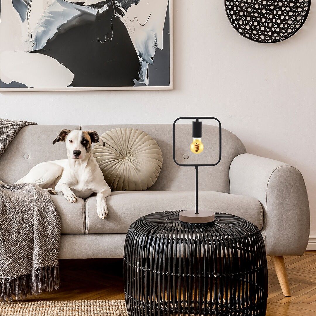 Rabalux Rufin lampa stołowa 1x40W czarna/buk 3219