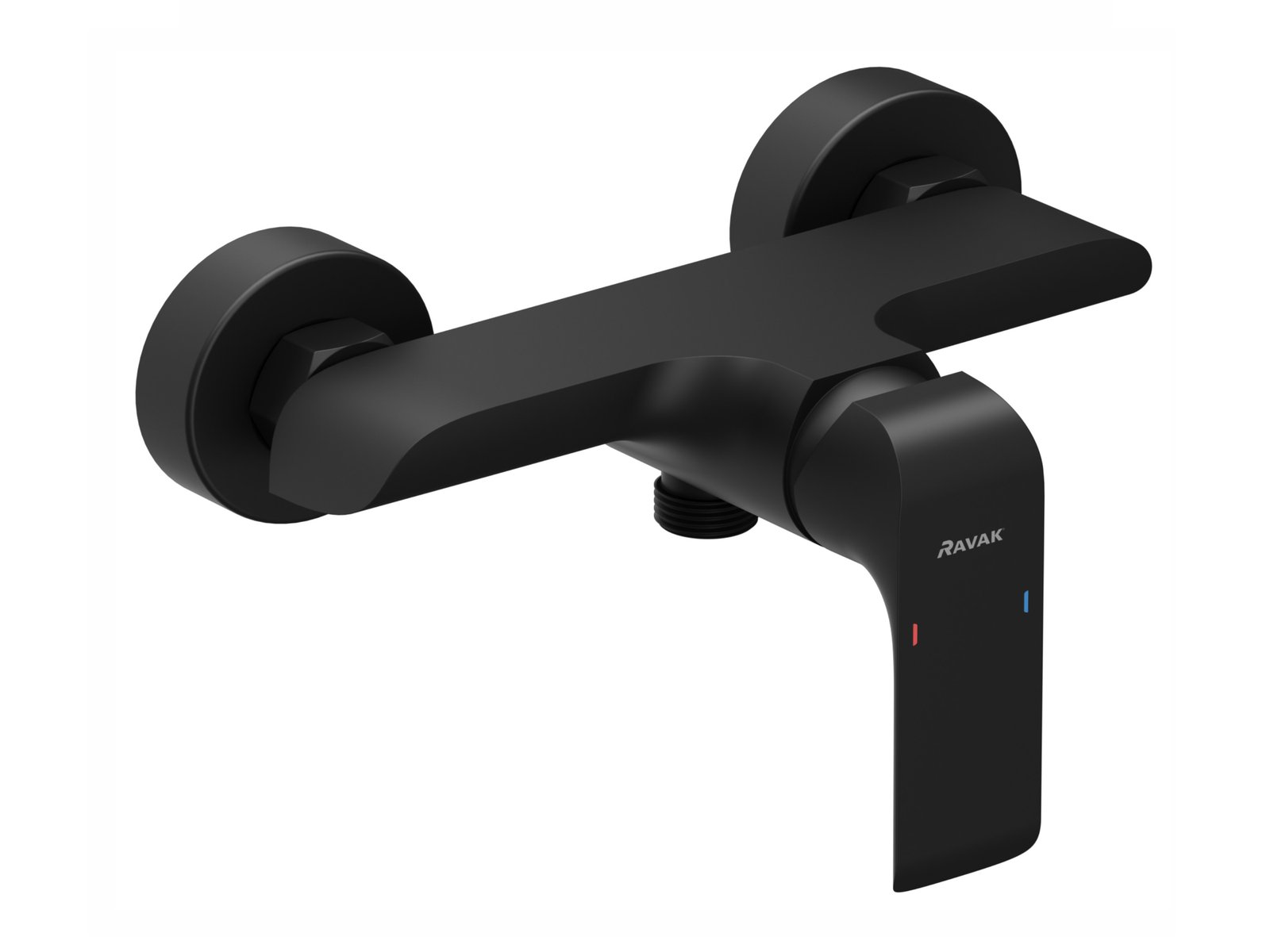 Ravak Flat bateria prysznicowa ścienna czarna X070177