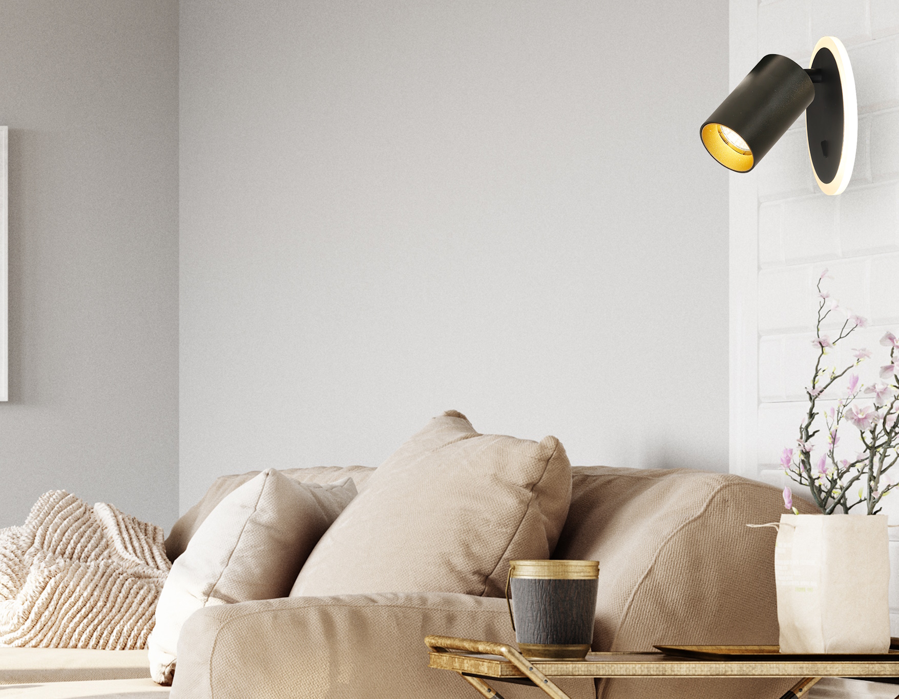 Light Prestige Parma kinkiet 1x8 W czarny LP-0612/1WSBK