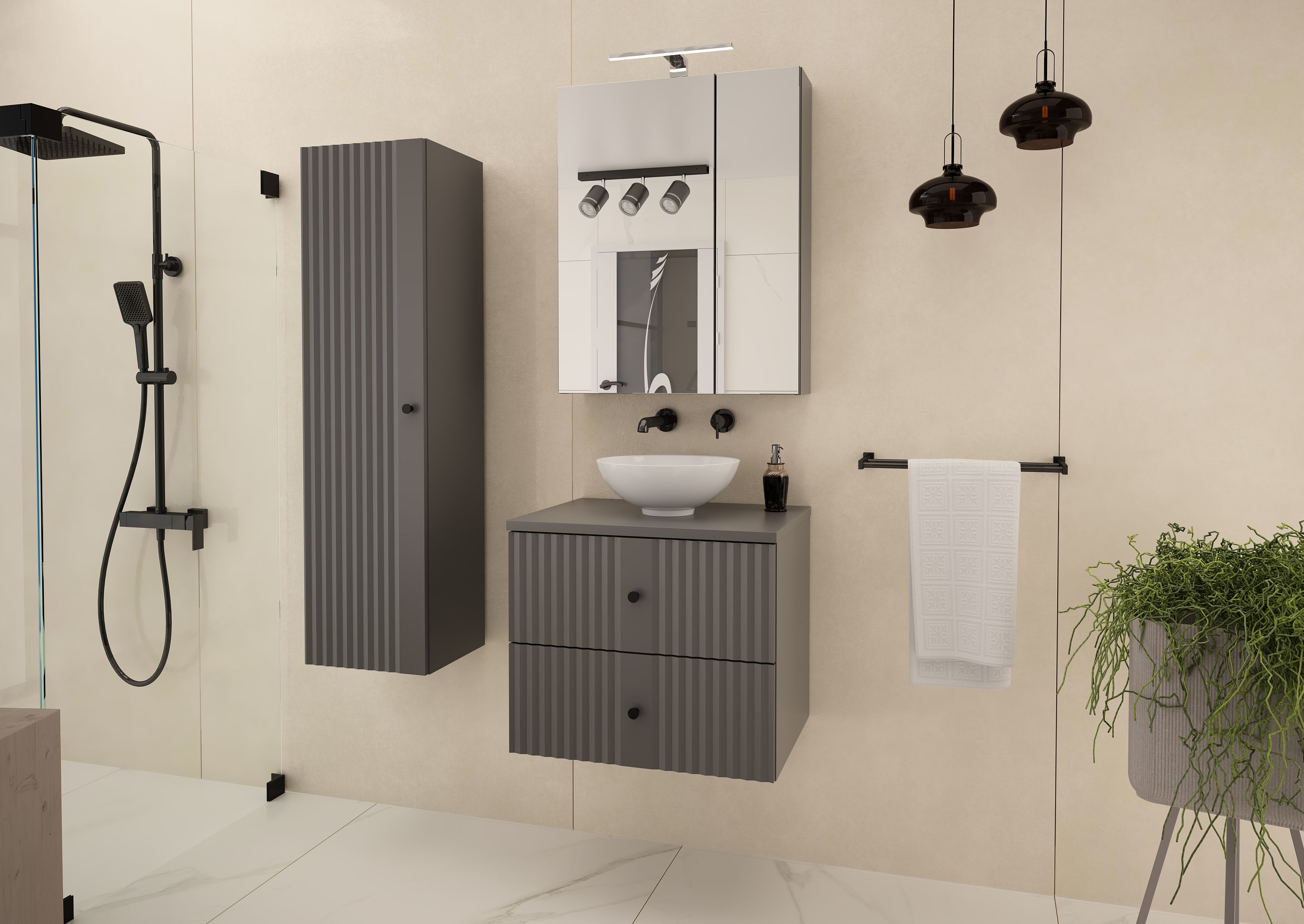 Megstyl blat 60x46 cm antracyt 2036