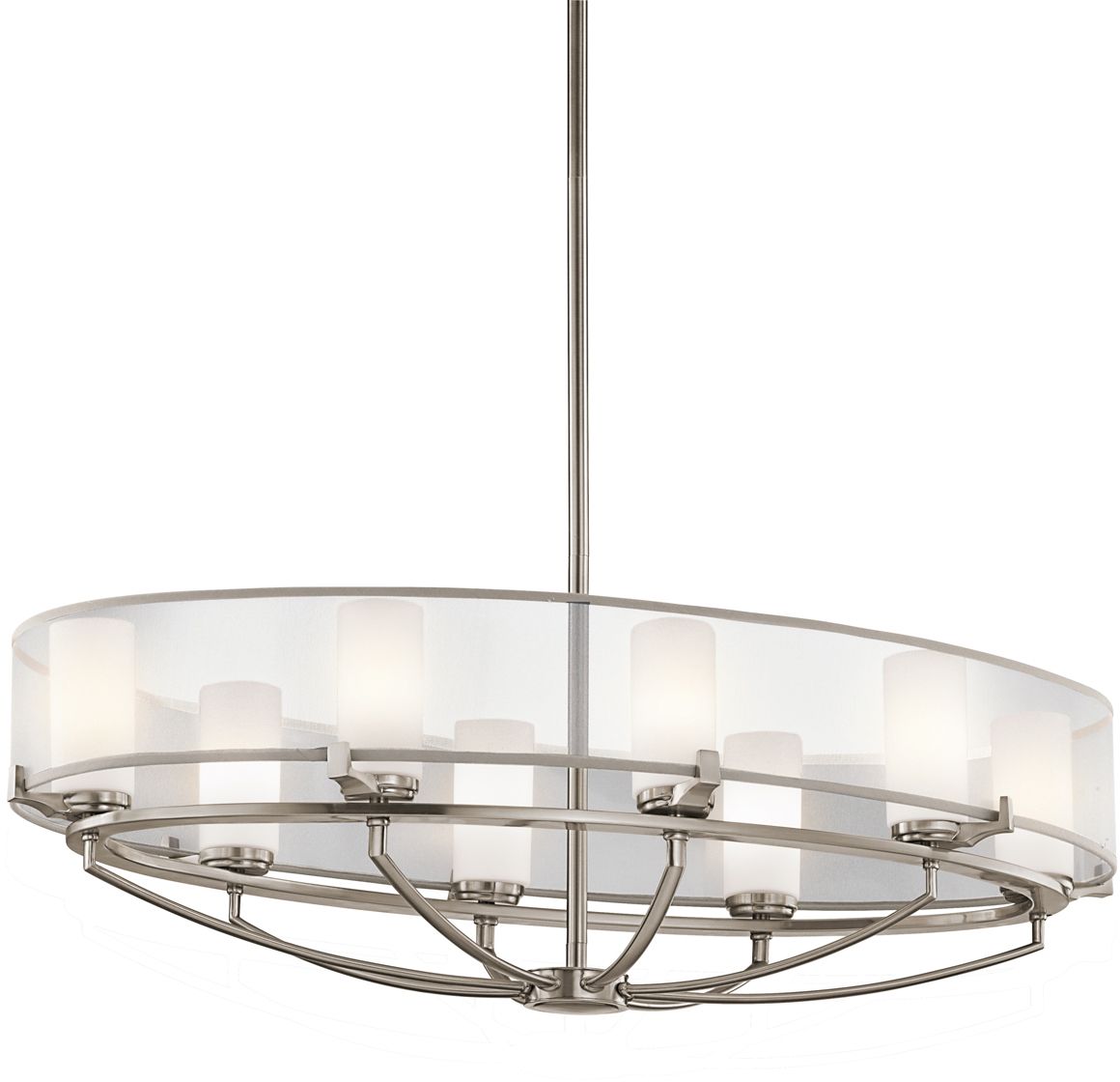 Elstead Lighting Saldana lampa wisząca 8x3 W klasyczny pewter KL-SALDANA8