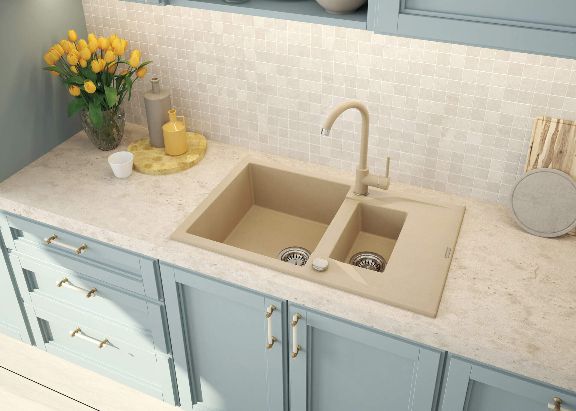 Deante Andante zlewozmywak granitowy 78x49 cm piaskowy ZQN7513 - Wysyłka w 24h