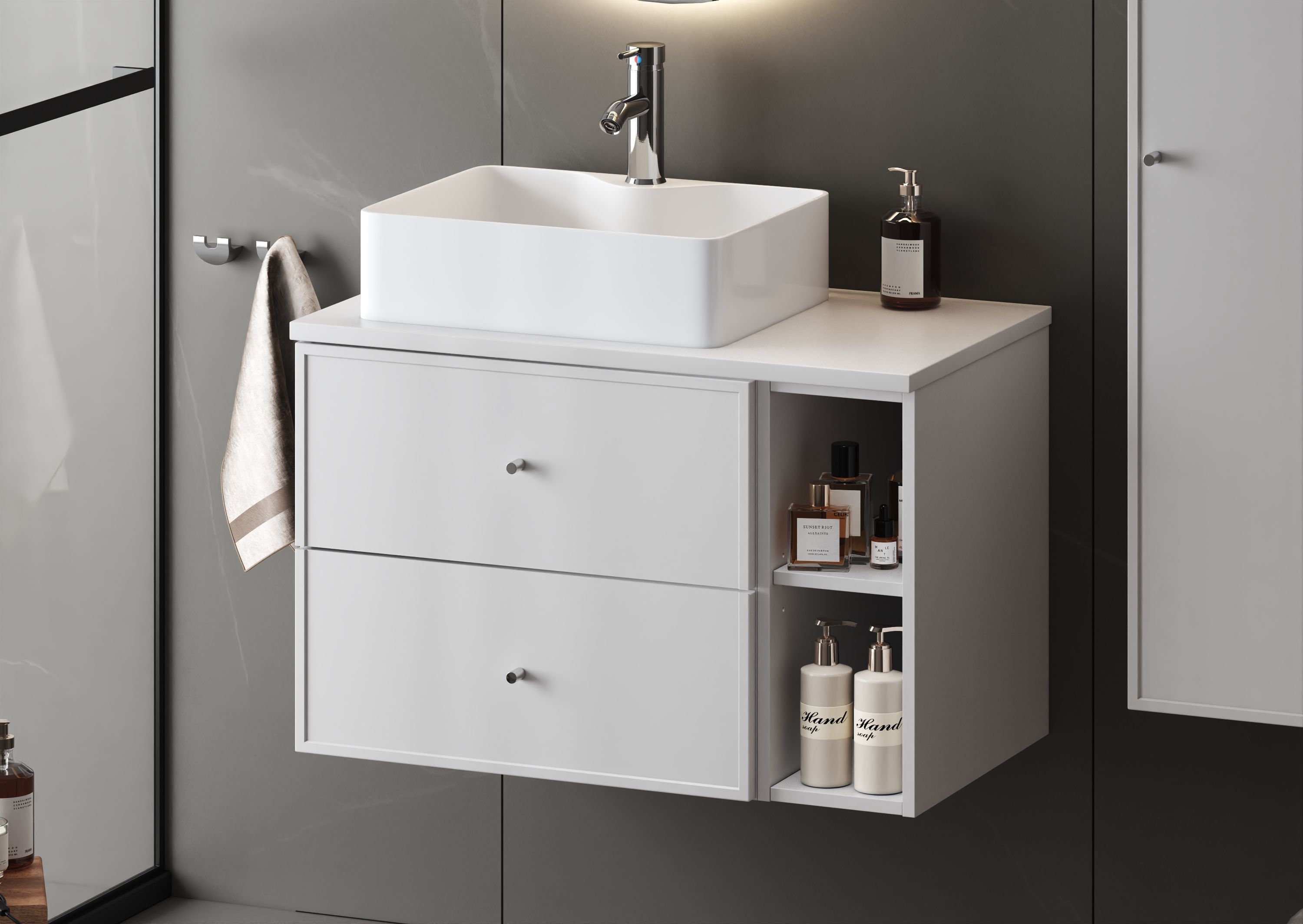 Megstyl szafka 20x50 cm biały 2060