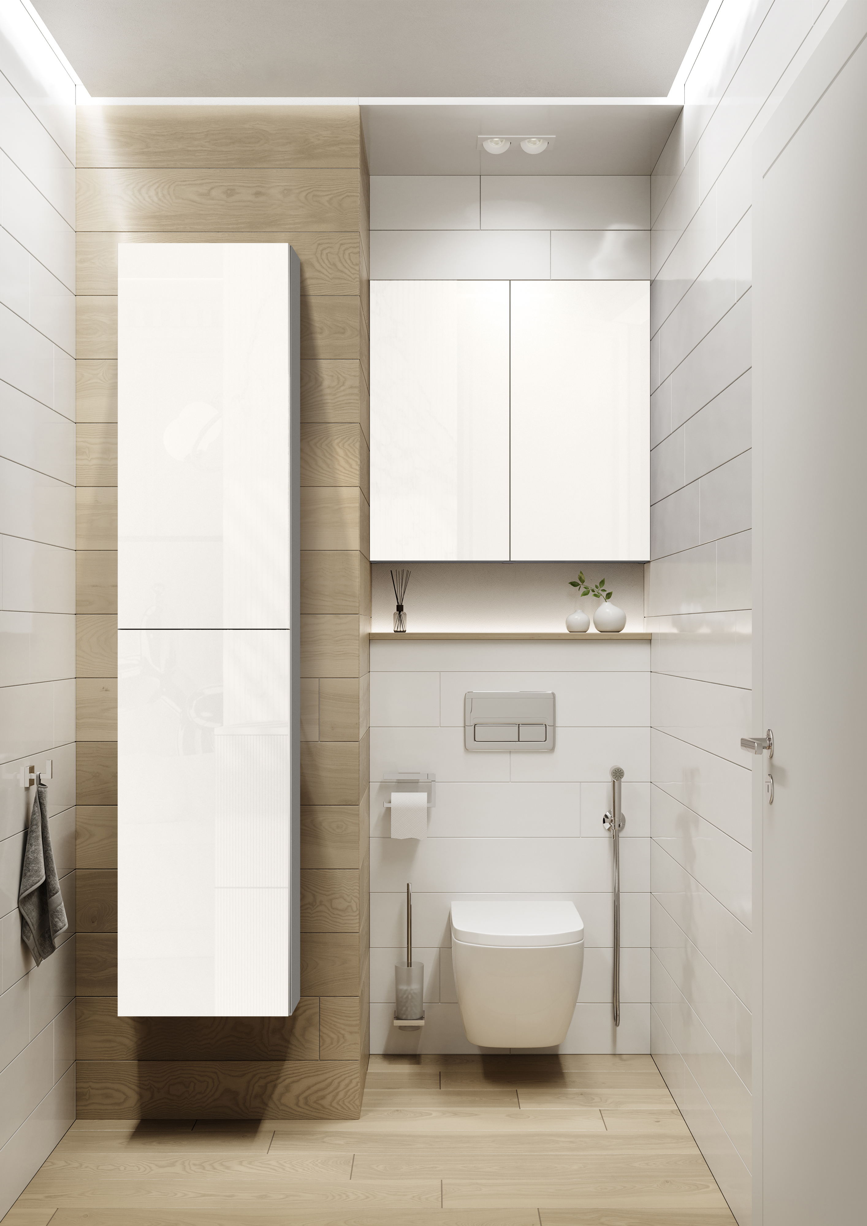 Elita For All szafka 50x12,6x80 cm boczna wisząca biała RE140500068060