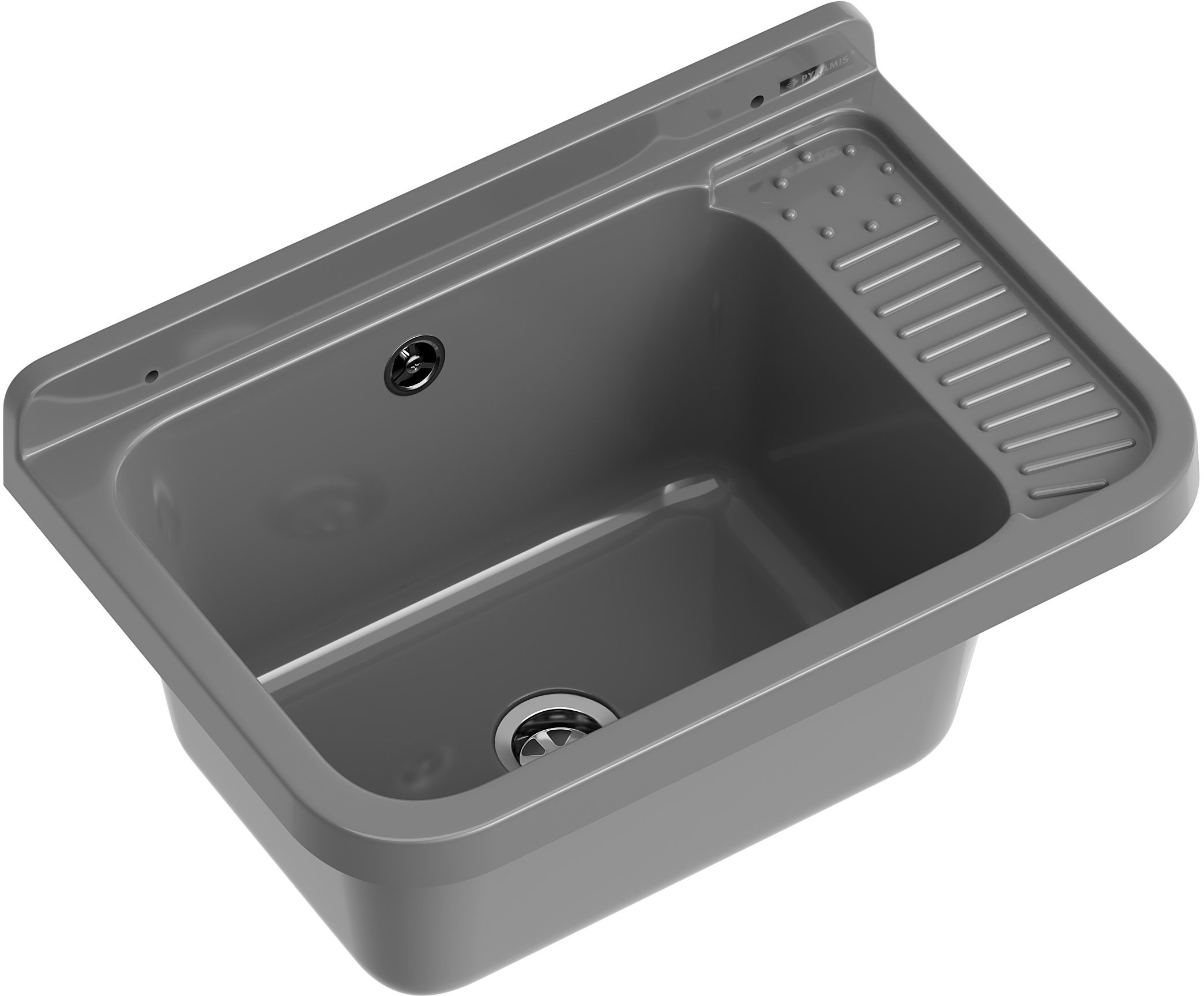 Pyramis Neo umywalka ogrodowa 51x34 cm szara 070179501