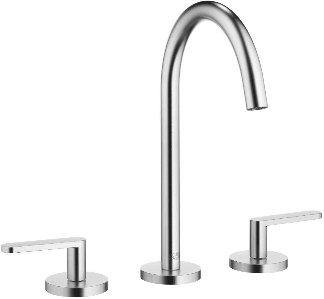 Dornbracht Meta bateria umywalkowa 3-otworowa chrom szczotkowany 20713661-93