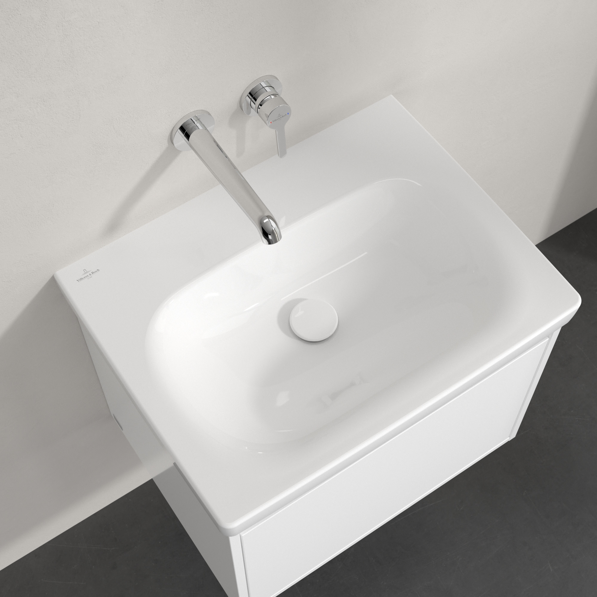 Villeroy & Boch Skyla umywalka 60x46 cm prostokątna meblowa Weiss Alpin 5A516301