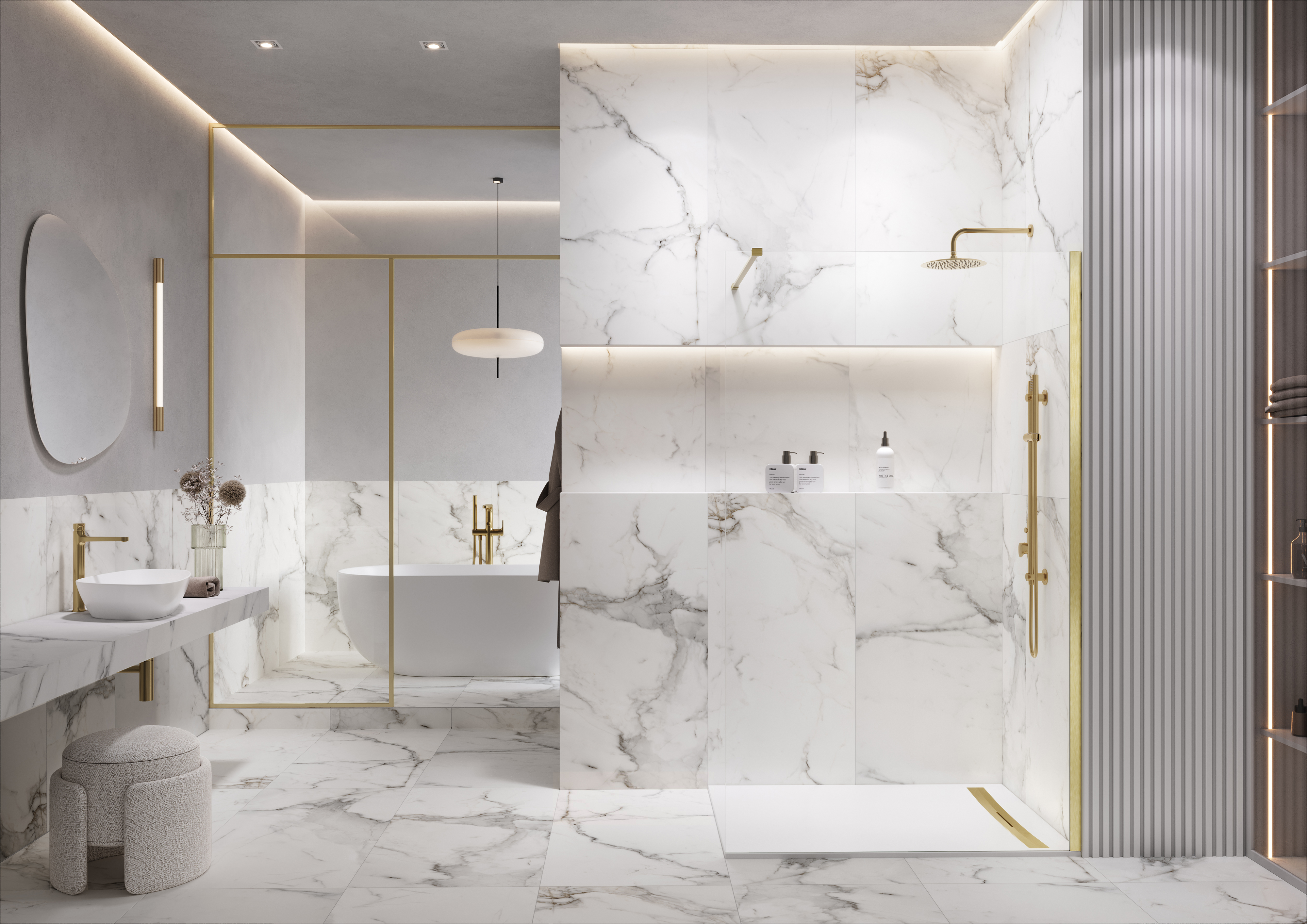 Meissen Keramik Kontra blat 120x50 cm biały S801-527