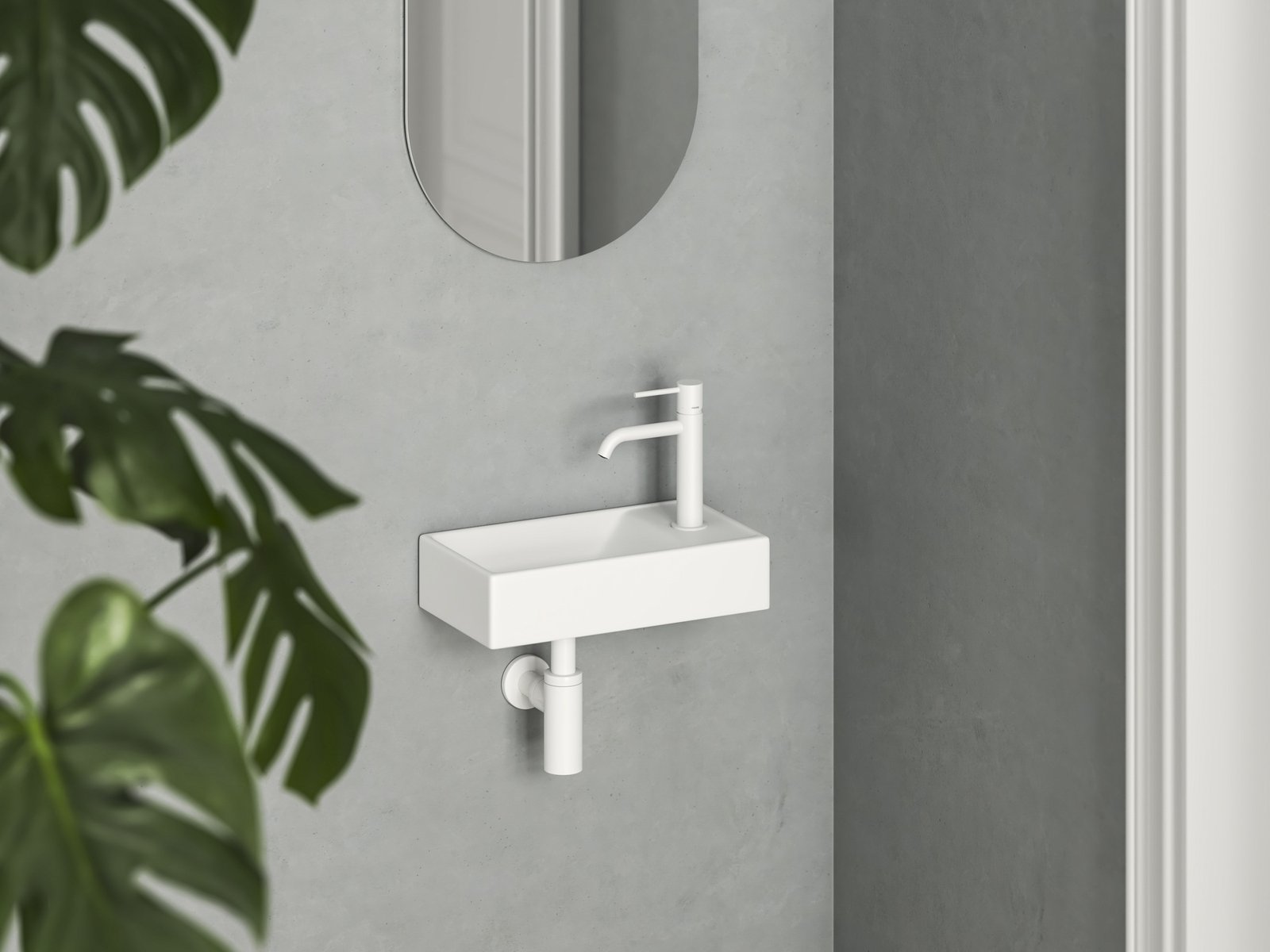 Ravak Veda umywalka 40,8x22,2 cm prostokątna ścienna biały mat XJXPE240000