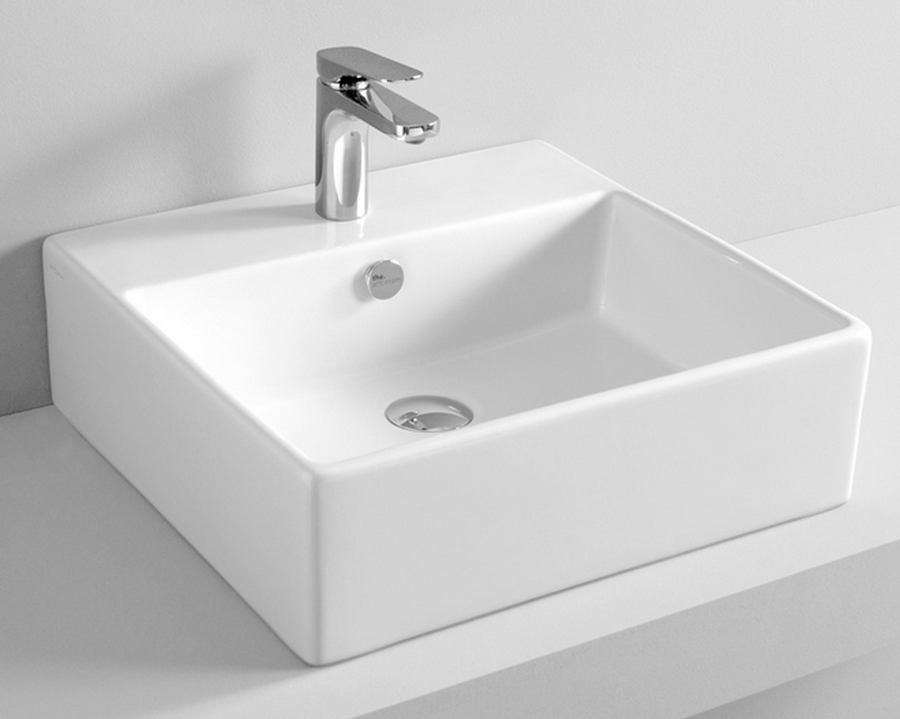 Art Ceram Quadro umywalka 50x48 cm nablatowa prostokątna biała QUL00201;00