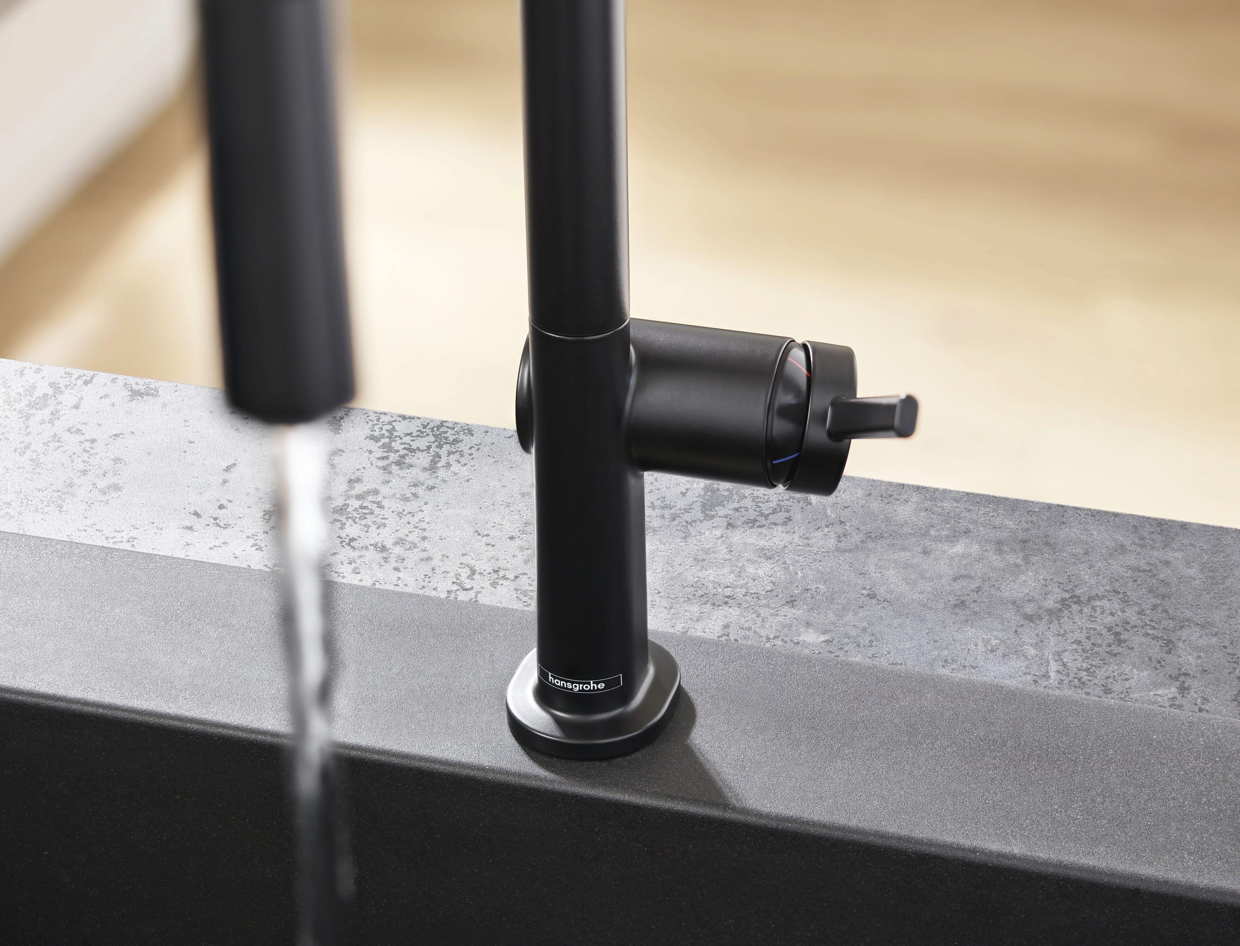 Hansgrohe S 51 zlewozmywak granitowy 77x51 cm grafitowa czerń 43313170