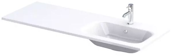 Oristo Are umywalka 121x46 cm prostokątna meblowa biała UME-AR-120-92-P