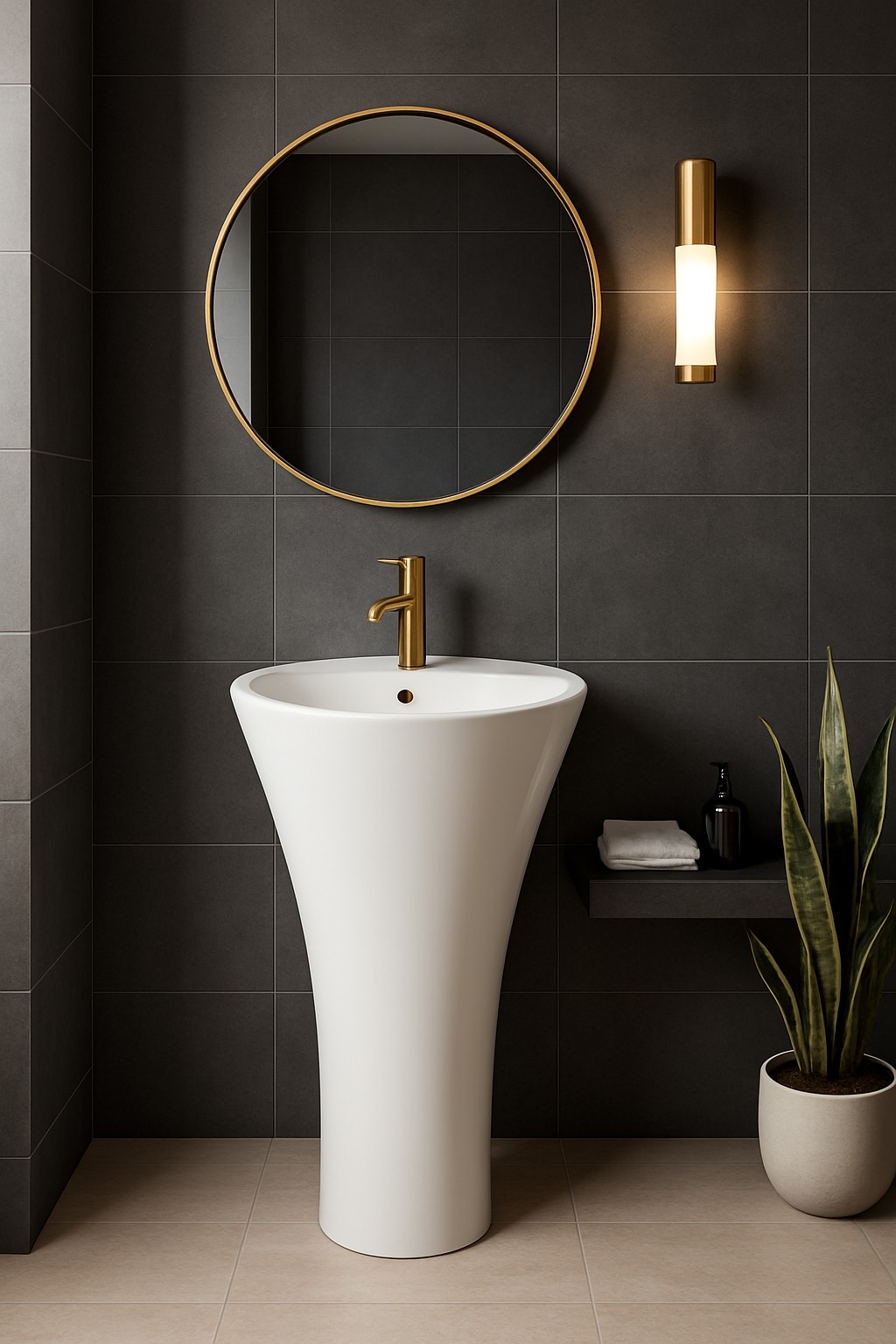 Aquavea Tulip umywalka 42x42 cm wolnostojąca biała TULIPBIA