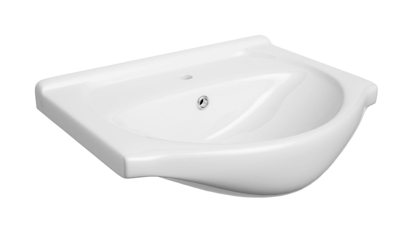 Defra Roberto umywalka 50x41 cm półokrągła meblowa biała 1520