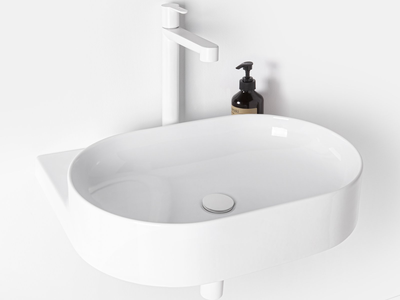 Ravak Yard umywalka 60,5x50 cm półokrągła ścienna biała XJX01260002