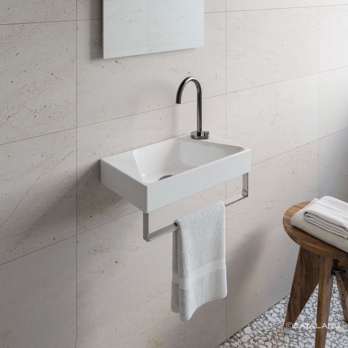 Catalano Verso umywalka 40x23 cm prostokątna ścienna-meblowa biała 0920410001