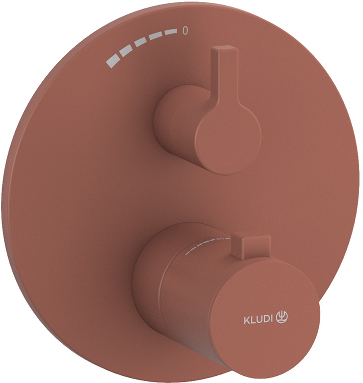 Kludi Nova Fonte Puristic bateria prysznicowa podtynkowa termostatyczna koralowy mat 20885O515