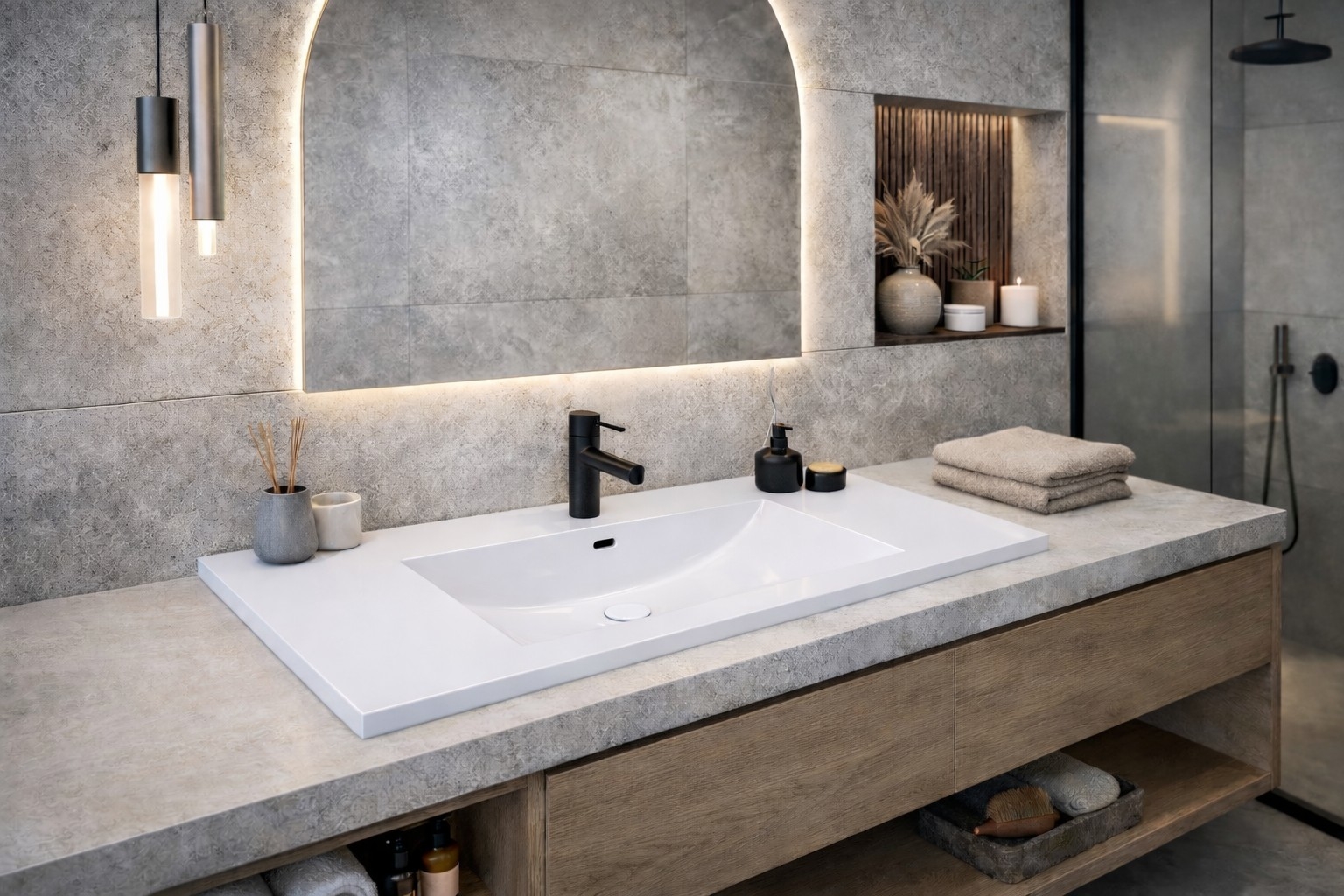 Ruvetti Elif umywalka 81x47 cm prostokątna wpuszczana-nablatowa biała DOL_EL80