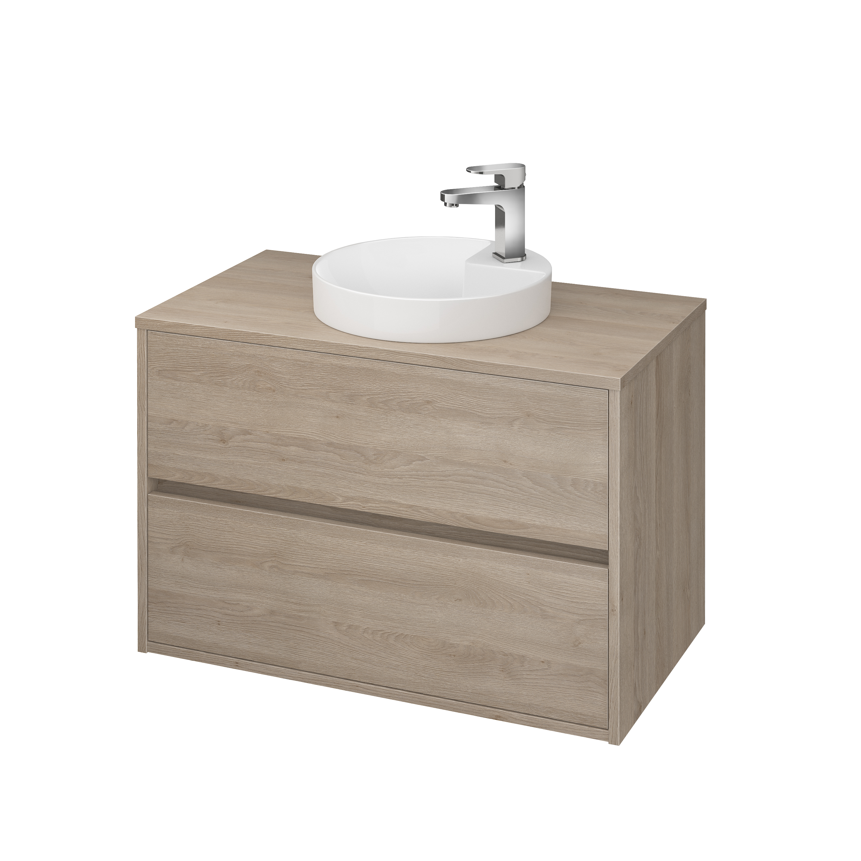 Cersanit Crea umywalka 37,5x37,5 cm wpuszczana okrągła biała K114-002