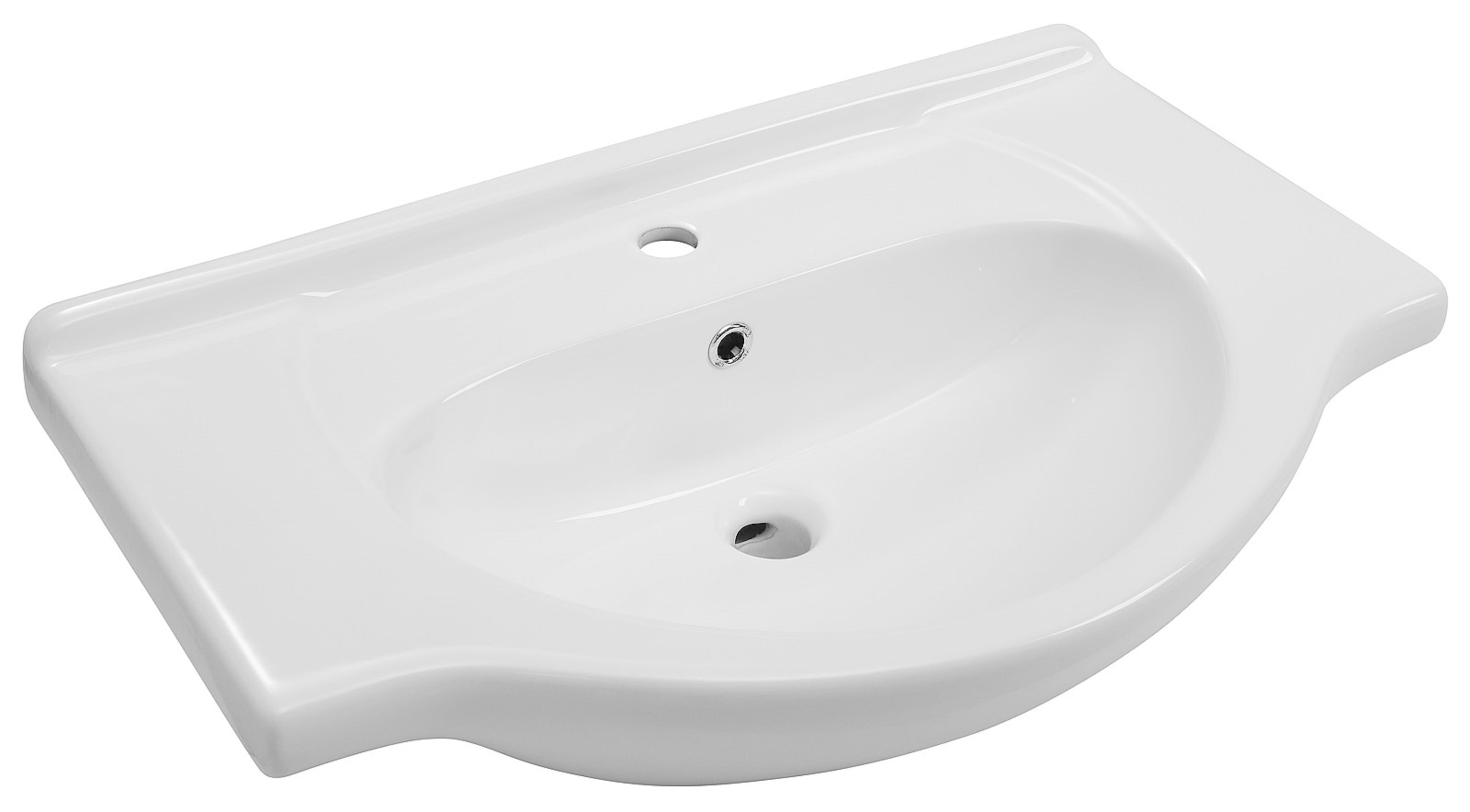 Astor Domus umywalka 76x49 cm owalna ścienna biała AU-DOM-750-01