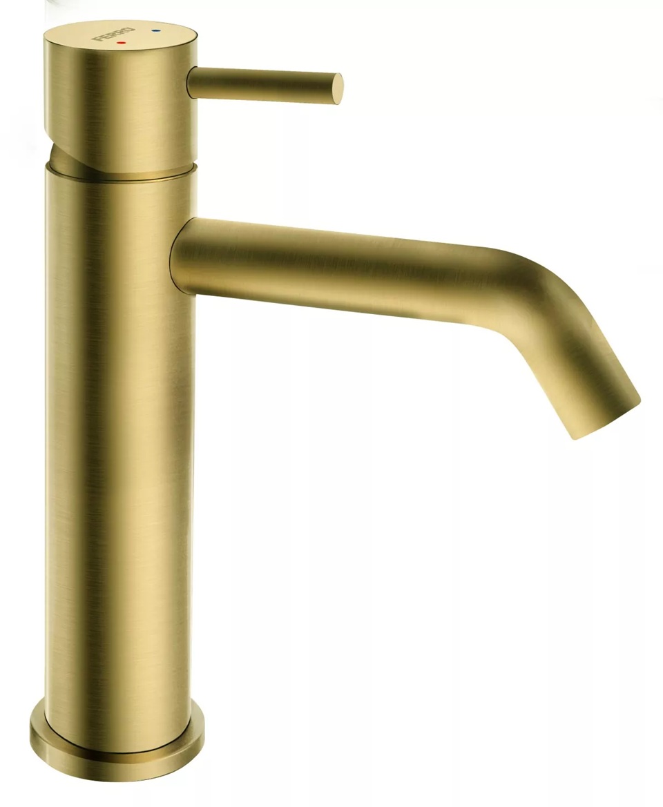 Ferro Ciriculus bateria umywalkowa stojąca złoty szczotkowany BCK2BG - Wysyłka w 24h