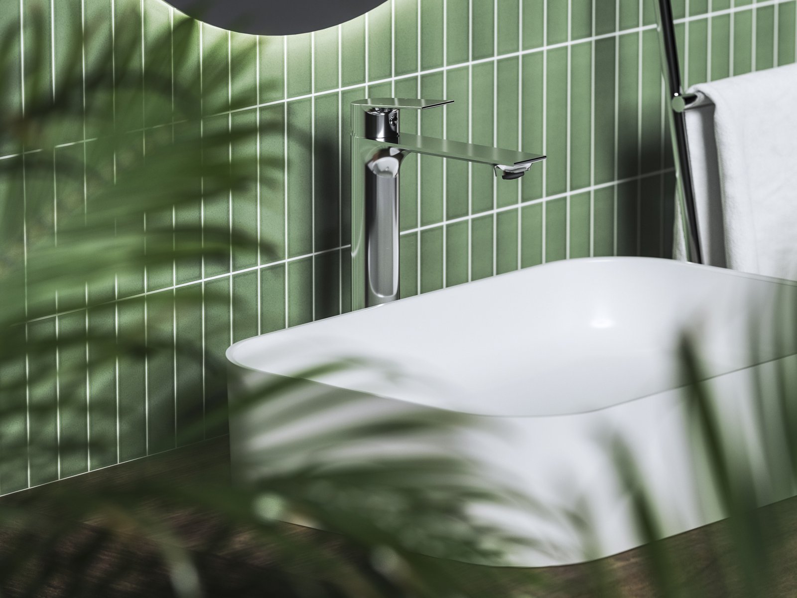 Ravak Plan bateria umywalkowa stojąca chrom X070507