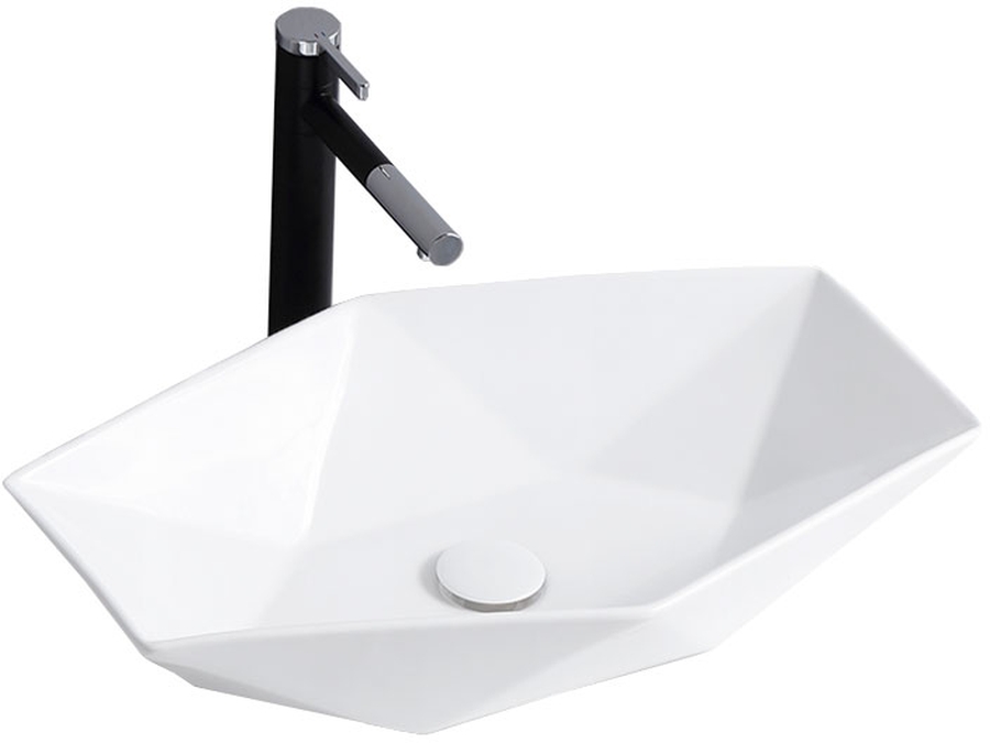 Rea Vegas umywalka 57x37 cm nablatowa biała REA-U6643