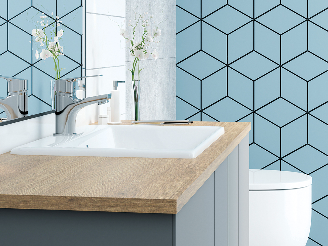 Kuchinox Borgo zestaw bateria umywalkowa i prysznicowa z kompletem natryskowym chrom BKBA041D