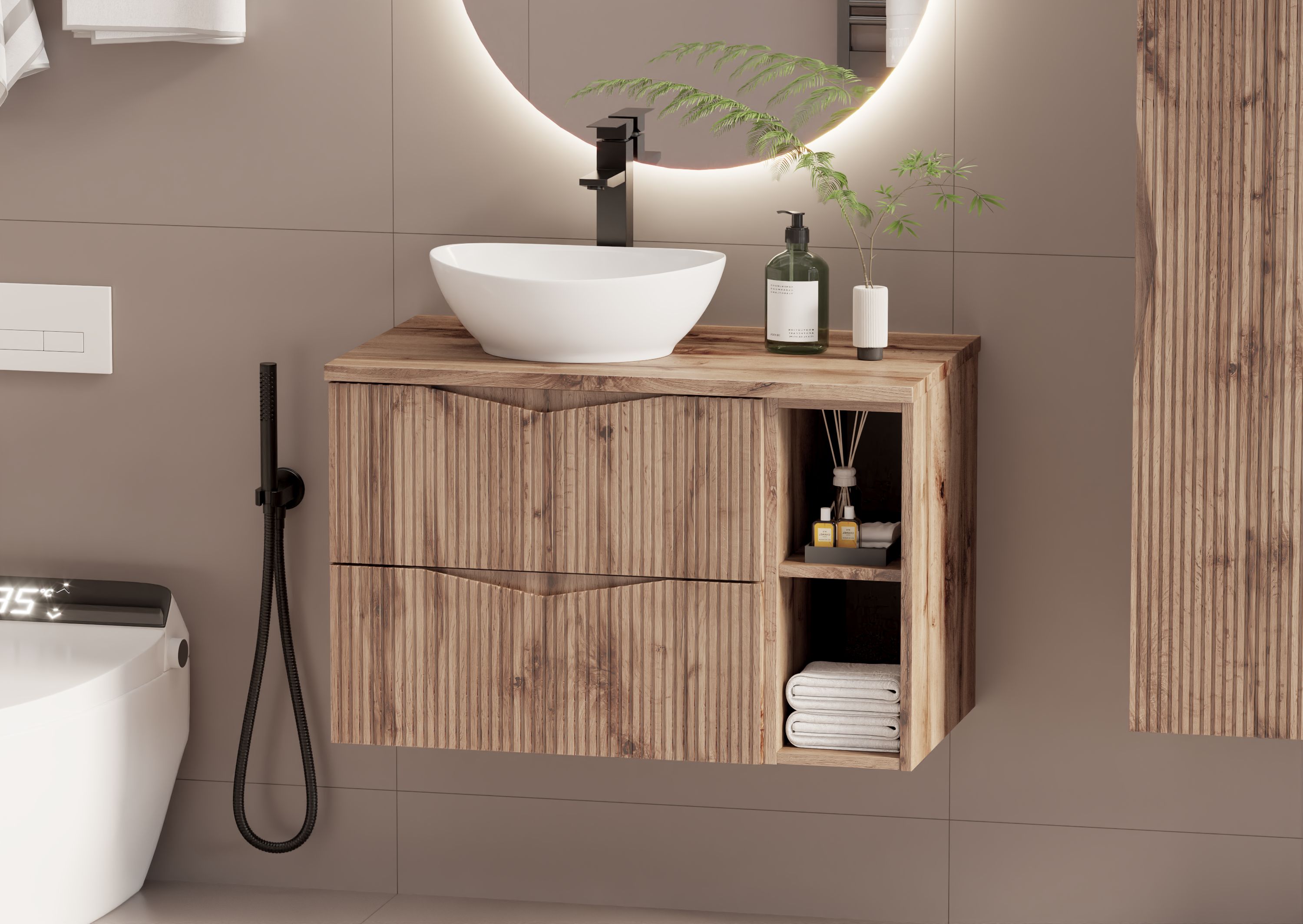 Megstyl szafka 20x50 cm dąb wotan 2064