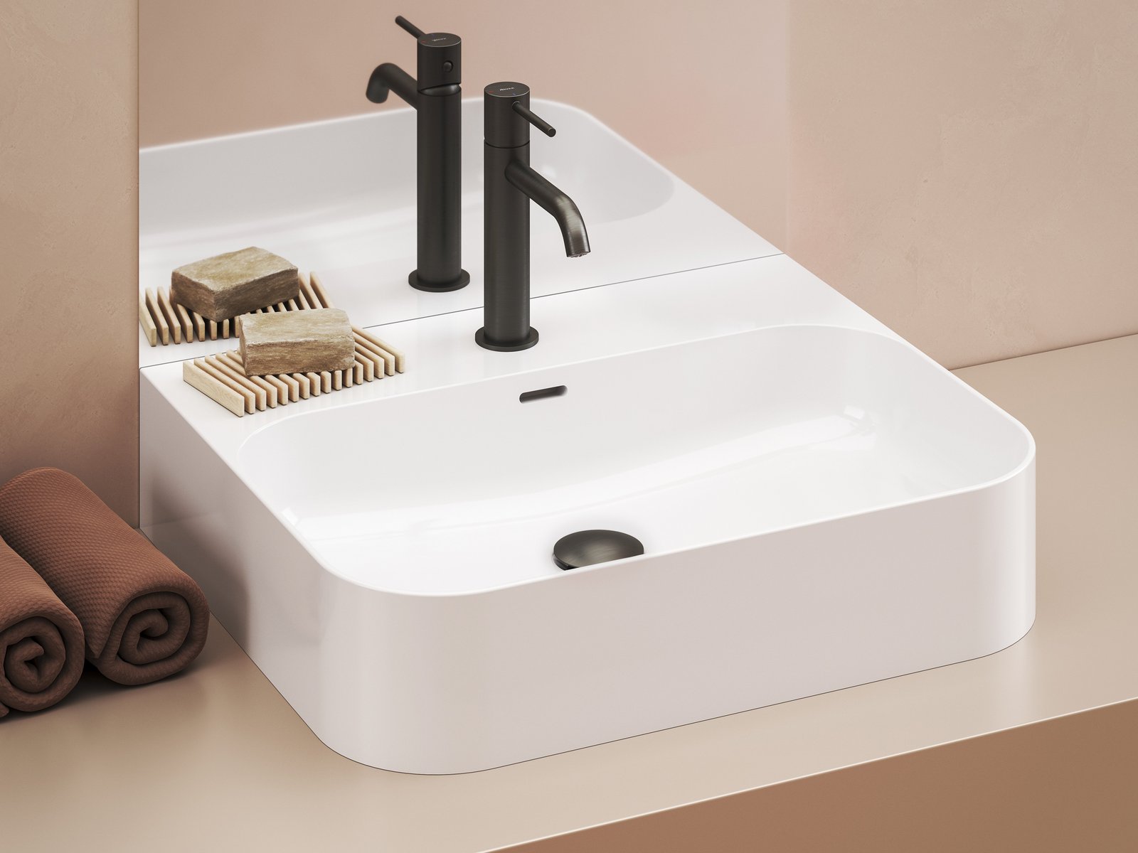 Ravak Ceramic R Slim Wall N umywalka 55,3x45,2 cm prostokątna ścienna biała XJX01155000