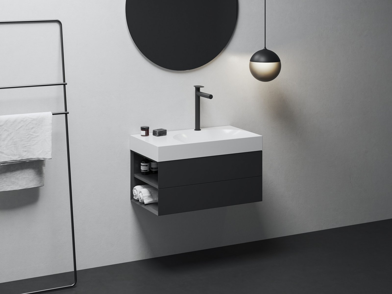 Ravak Spring bateria umywalkowa stojąca czarna X070544