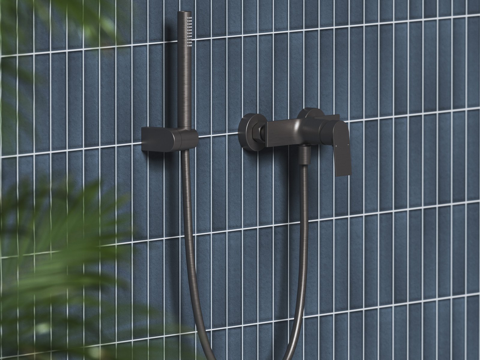 Ravak Plan bateria prysznicowa ścienna grafit szczotkowany X070655