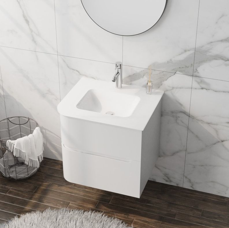 LaVita Atlanta umywalka z szafką 60 cm białą