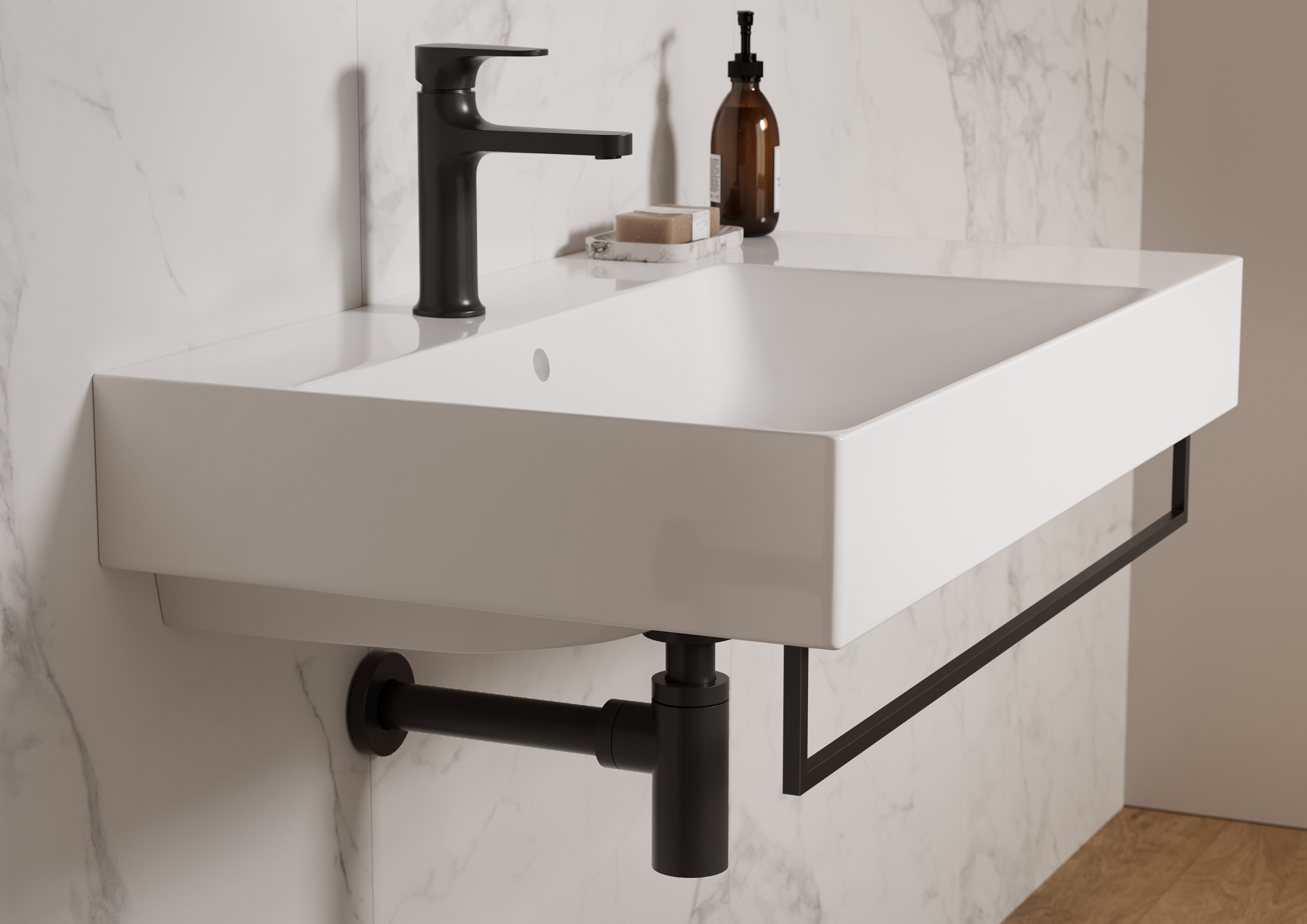 Meissen Keramik Werta umywalka 80,5x45,5 cm prostokątna ścienna-meblowa biała K691-011