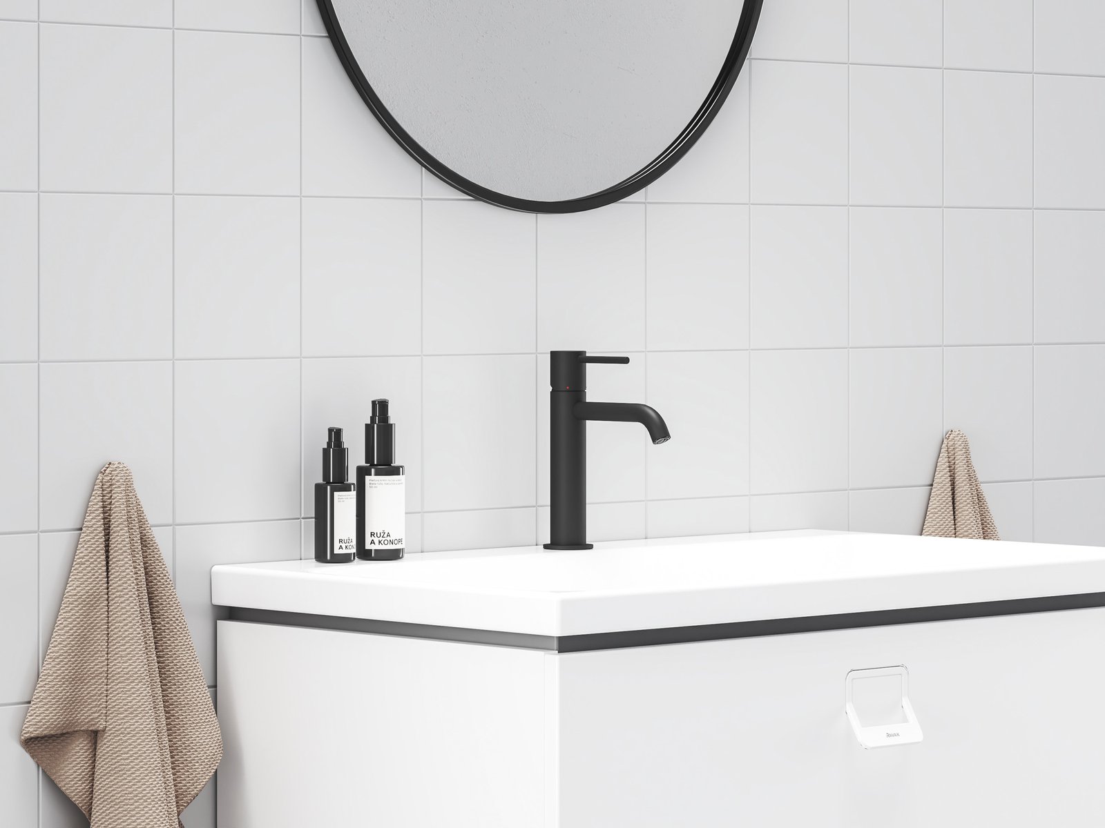 Ravak Espirit bateria umywalkowa stojąca ES 012.20BM czarny mat X070273