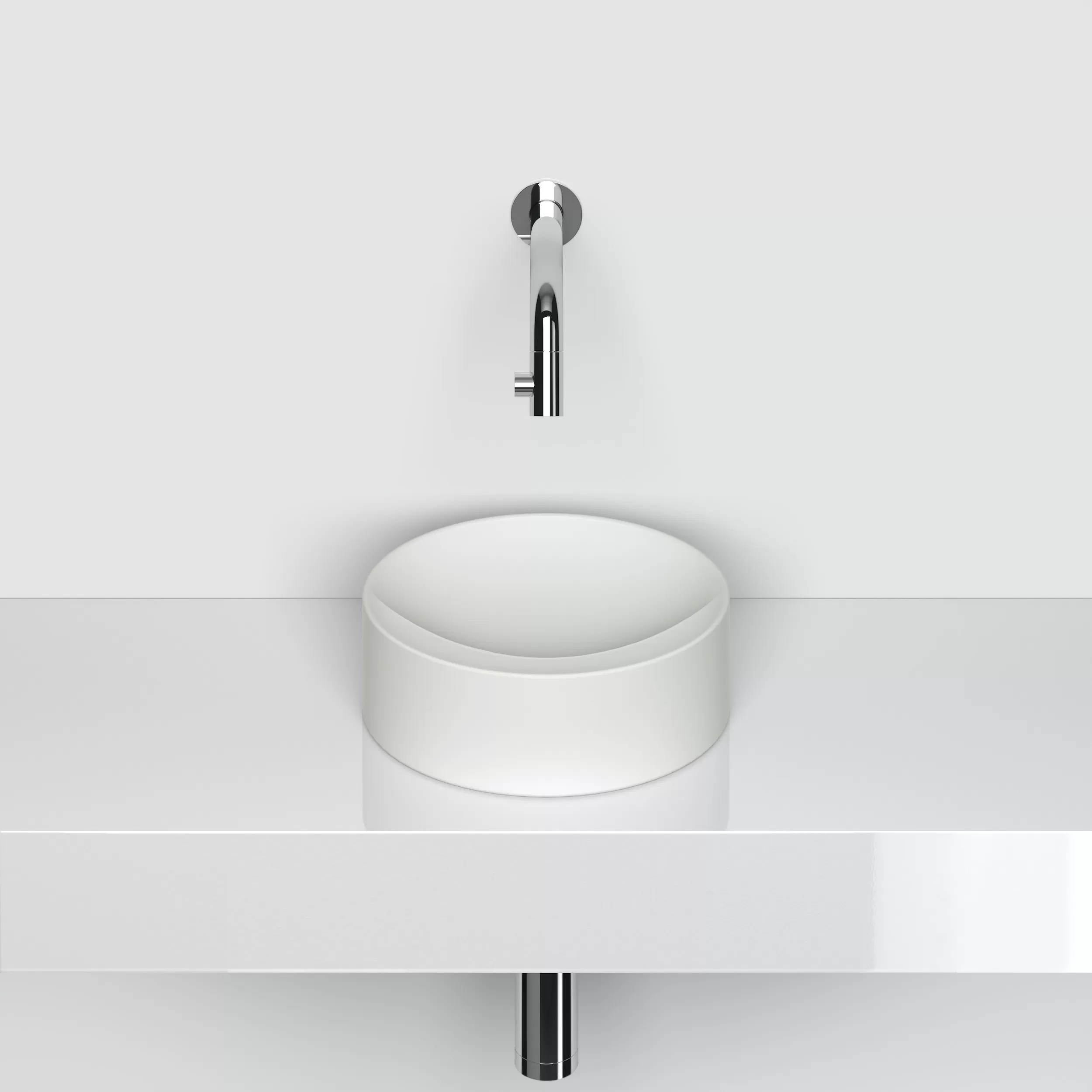 Clou Vale umywalka 22x22 cm okrągła nablatowa biała CL/03.02164