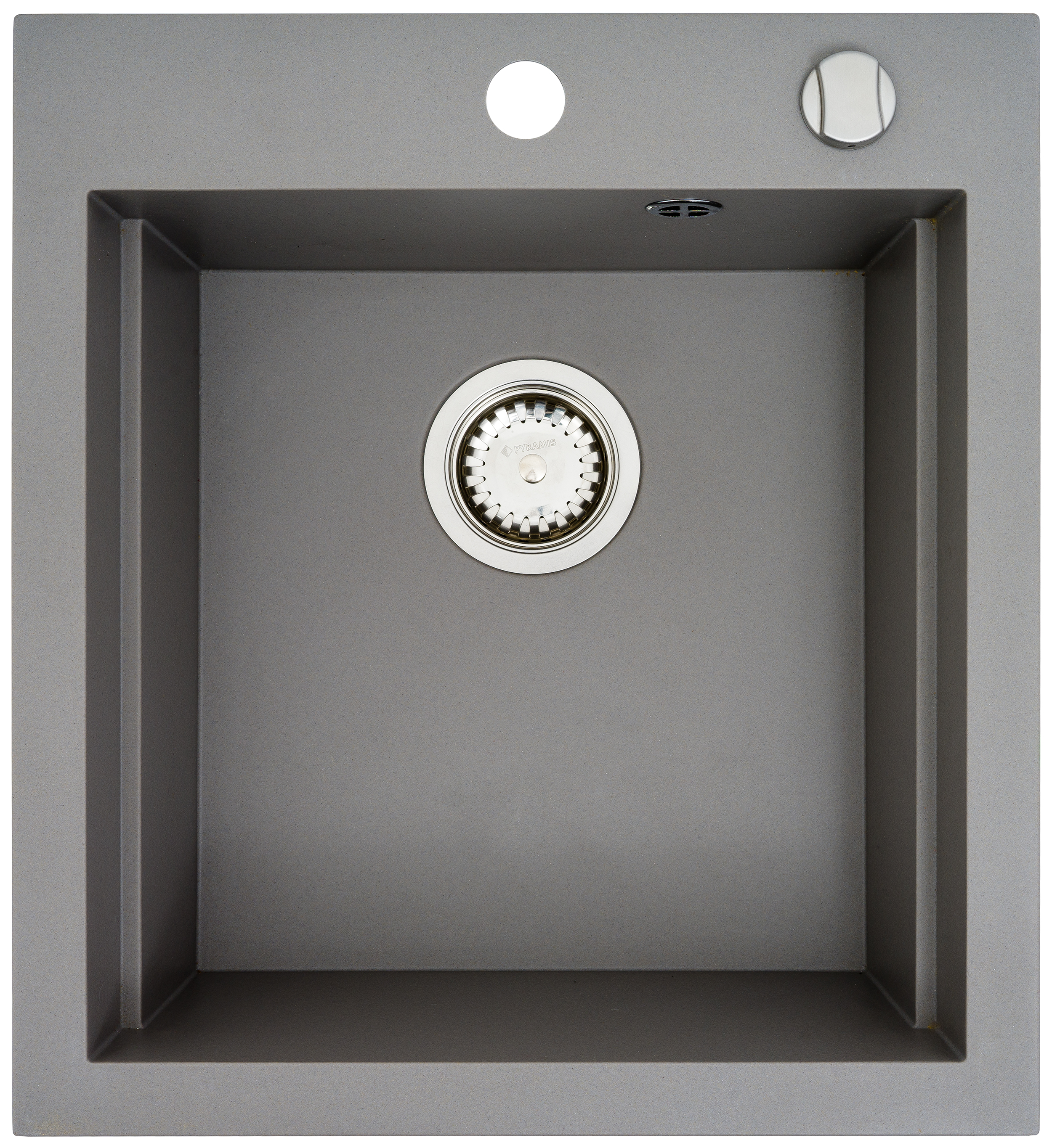 Pyramis Siros zlewozmywak granitowy 47x51,5 cm szary 070084401