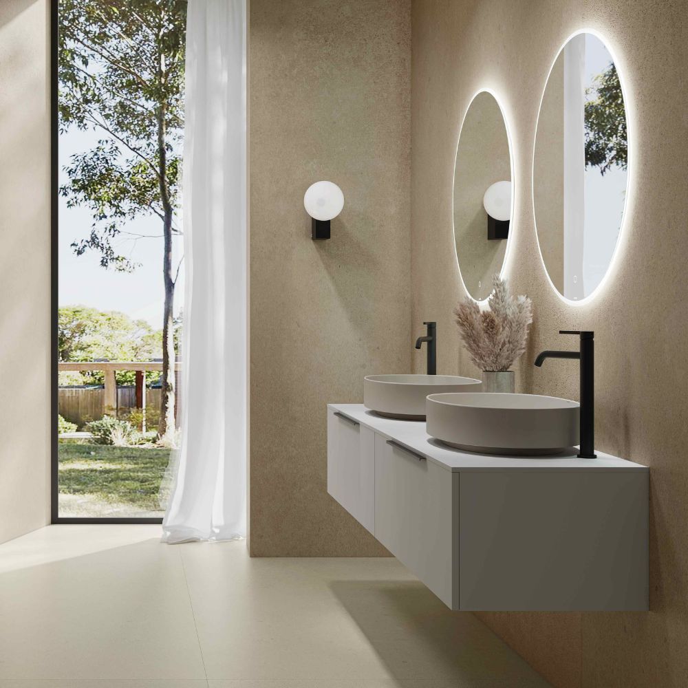 Kludi Resa C umywalka z korkiem 40x40 cm kwadratowa nablatowa jasny szary mat 58CW30O2