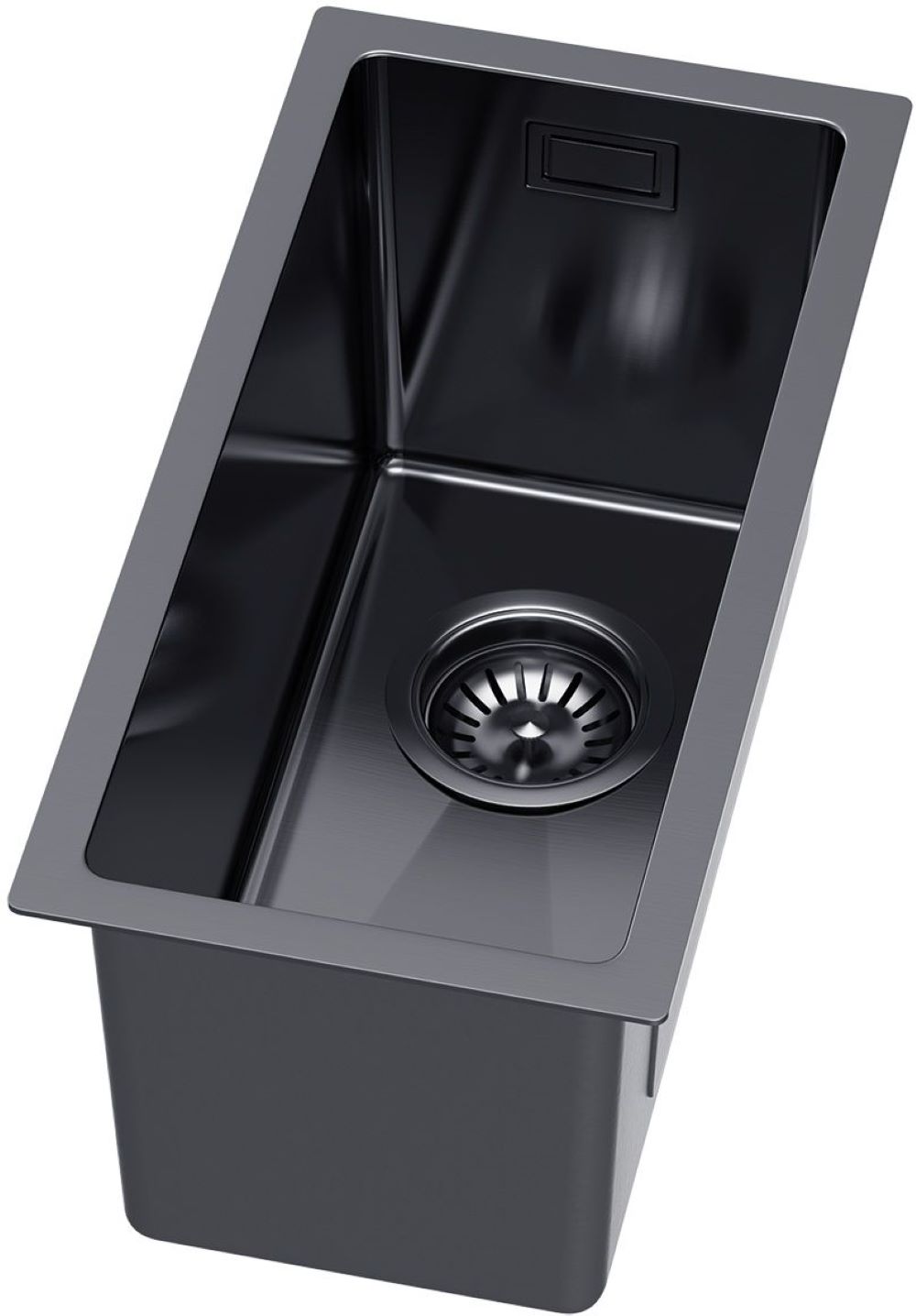 Ruvetti Stelio zlewozmywak stalowy z syfonem 44x22 cm grafit 5001S_MINI_PVD_GRF_P