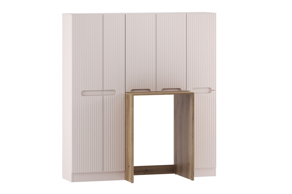 Zestaw Comad Nova Cashmere szafki łazienkowe z obudową pralki Nature Coast Evoke kaszmir/dąb SET-NOC HC HCLB WMC