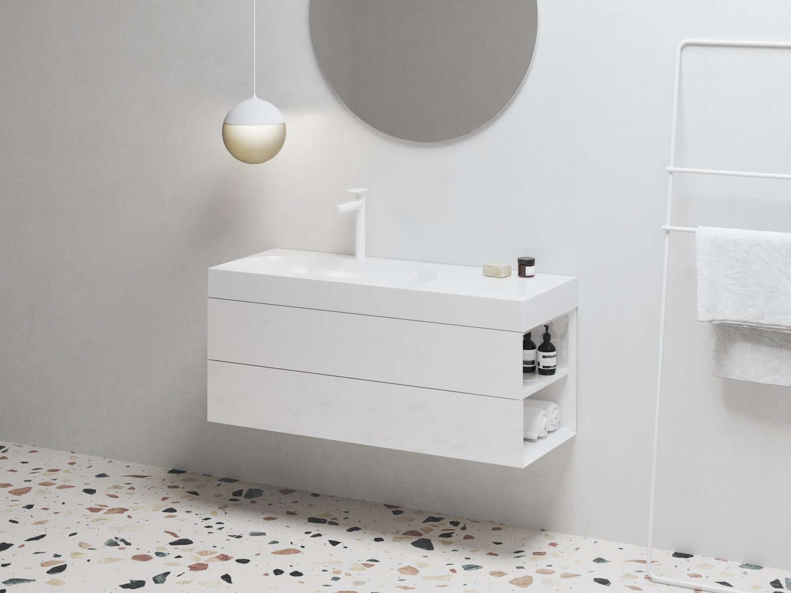 Ravak Lite umywalka 120x45 cm prostokątna meblowa biała XJXP1212000