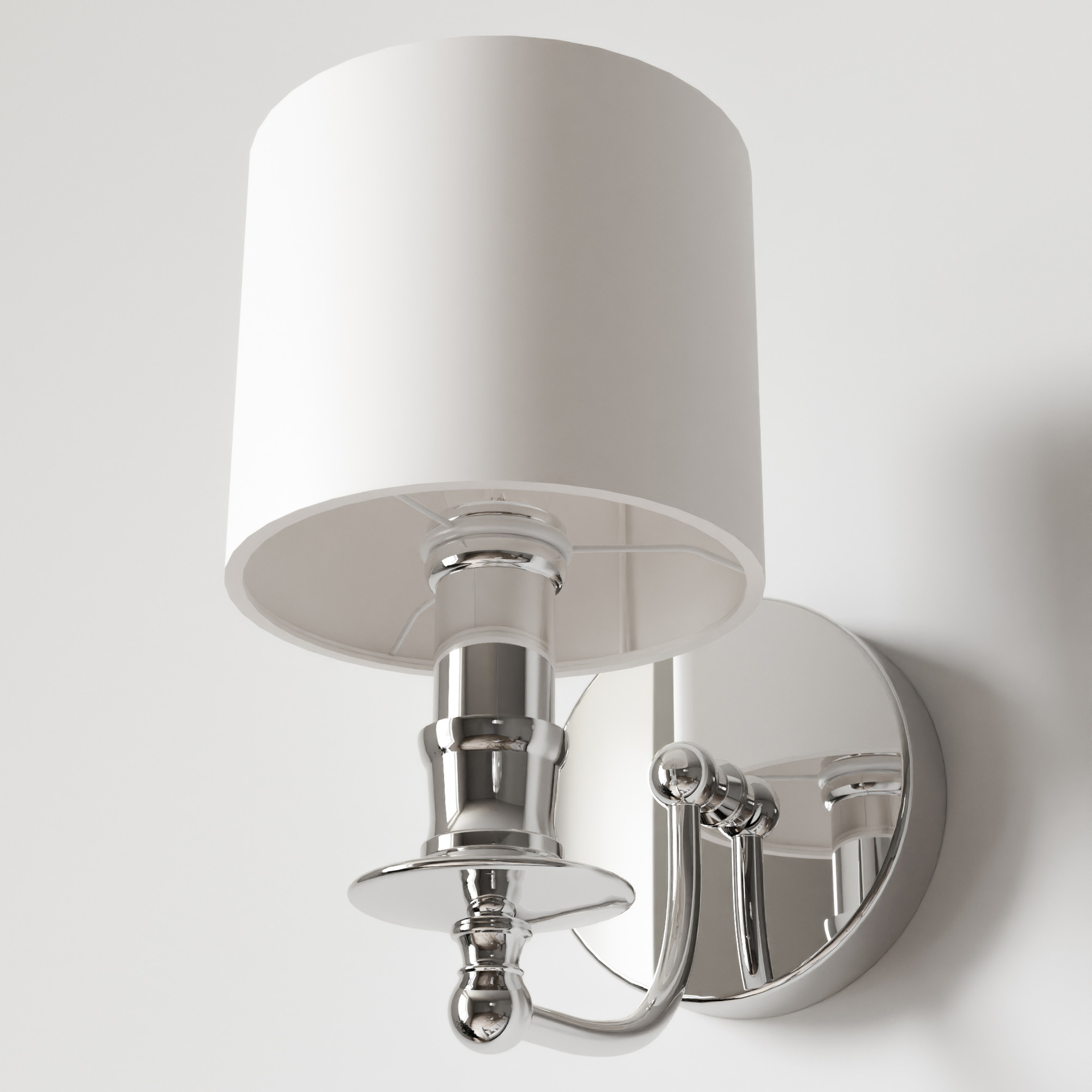 CosmoLight Abu Dhabi kinkiet 1x40 W biały-chrom W01888CH-WH