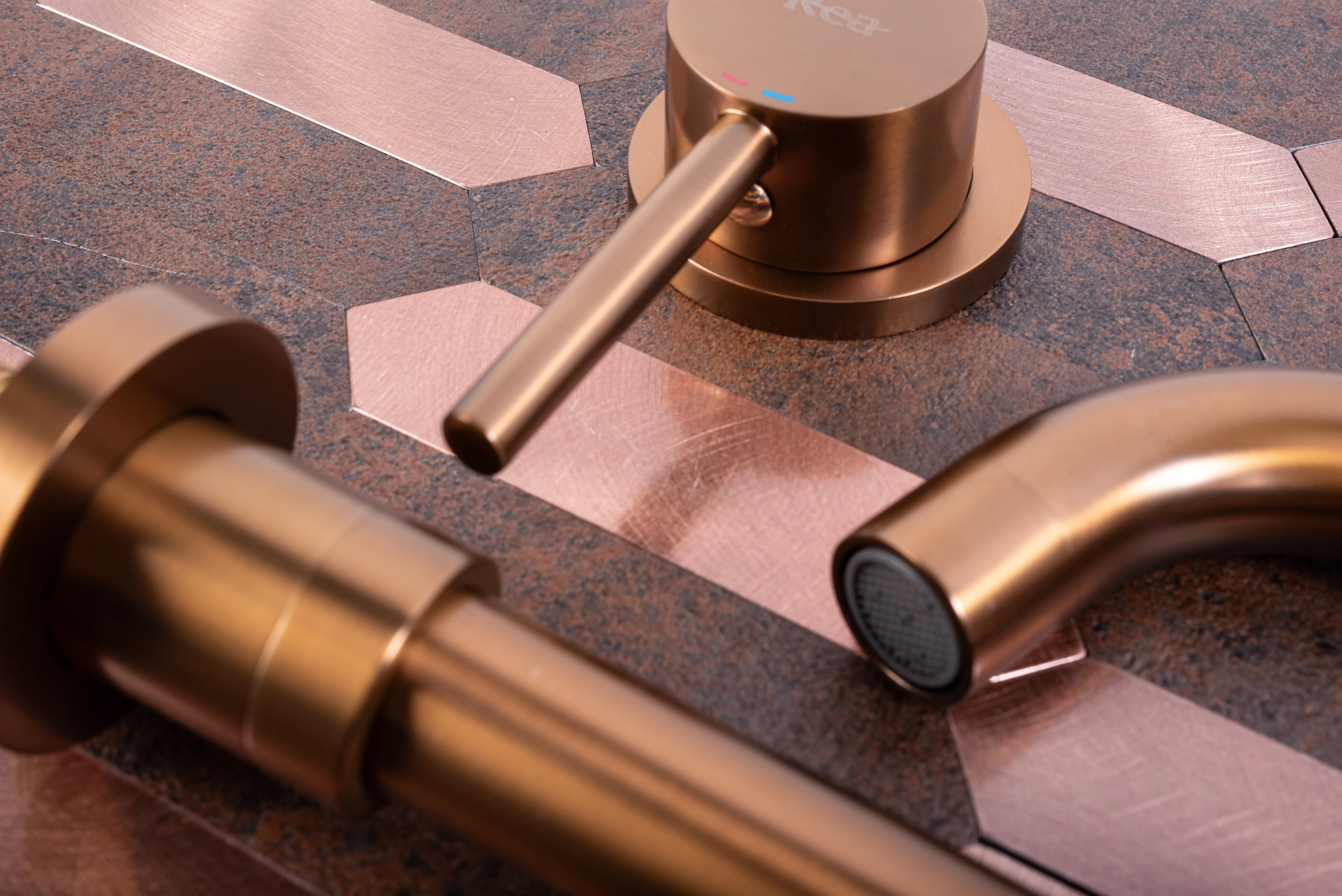 Rea Lungo bateria umywalkowa podtynkowa miedź szczotkowana REA-B4601 - Wysyłka w 24h