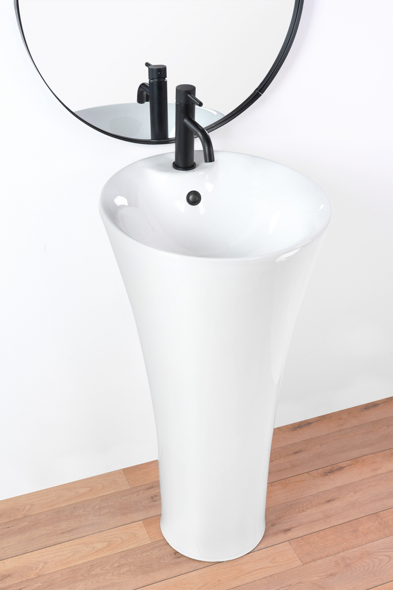 Rea Agnes umywalka 45,5x45,5 cm okrągła wolnostojąca biała REA-U9906