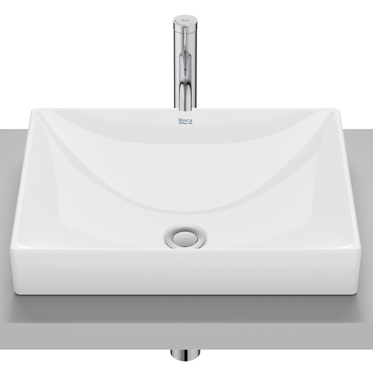 Roca Ona umywalka 50x40 cm prostokątna nablatowa biała A32768K000