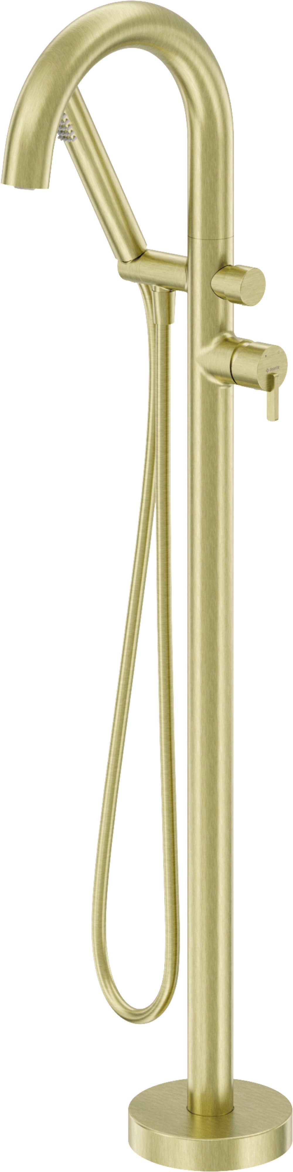 Deante Silia bateria wannowo-prysznicowa wolnostojąca złoty szczotkowany BQS_R17N