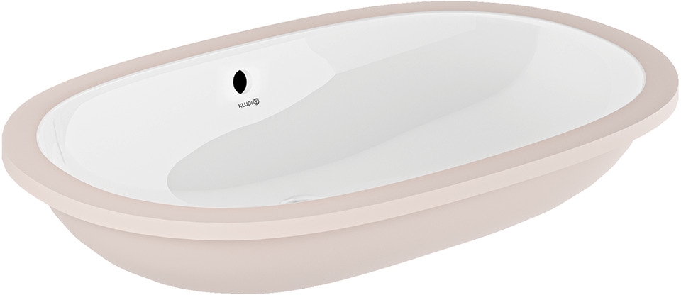 Kludi Resa umywalka 60x36 cm owalna podblatowa biała 59W0443