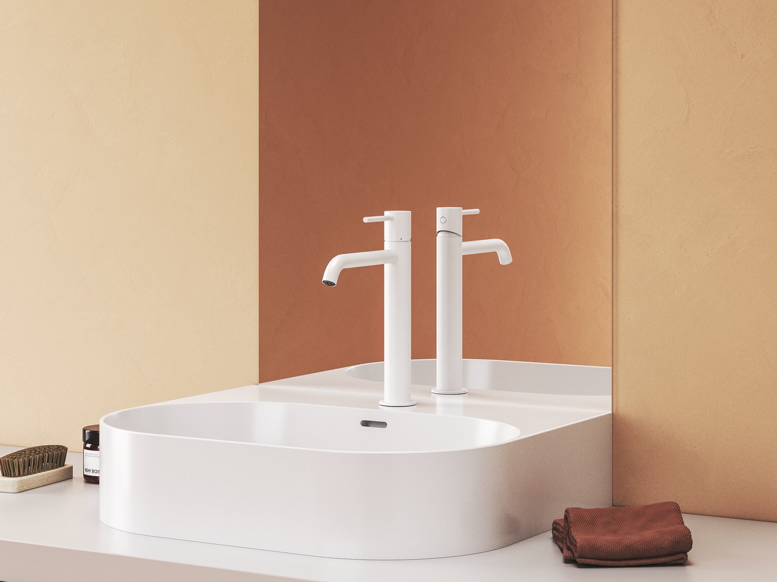 Ravak Espirit bateria umywalkowa stojąca biały mat X070390